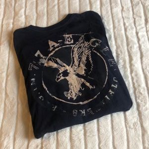 AEO Navy Blue Long Sleeve Tee